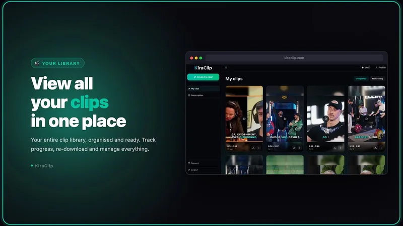 KiraClip — KiraClip - AI Video Clipper · screenshot 4 of 5