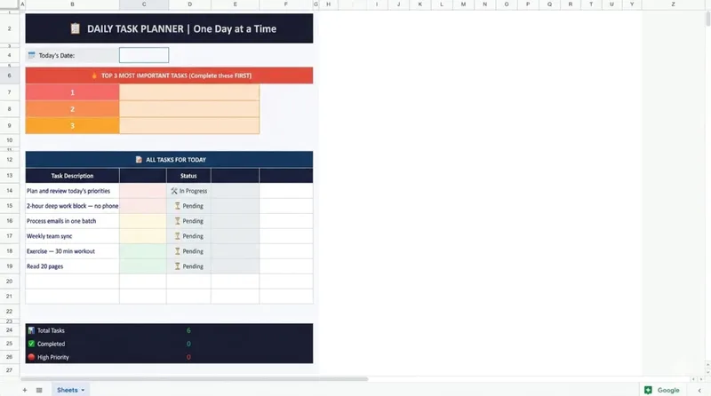 SMART TEMPLATE — Ultimate Productivity Planner v2.0 · screenshot 3 of 6