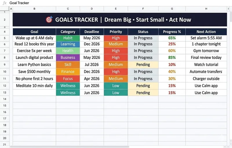 SMART TEMPLATE — Ultimate Productivity Planner v2.0 · screenshot 5 of 6