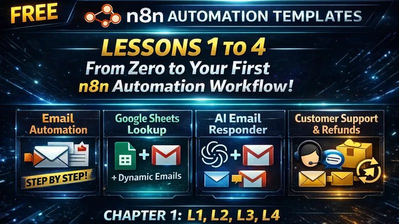 Zenith Studio — FREE - n8n Automation Templates — Lessons 1 to 4 · screenshot 1 of 5