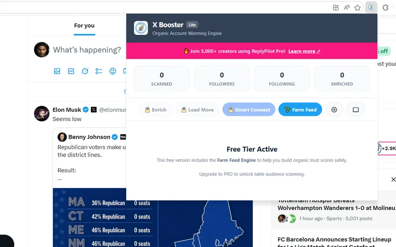 Launch System Lab — X Booster - Stealth Twitter Account Warmer · screenshot 2 of 3