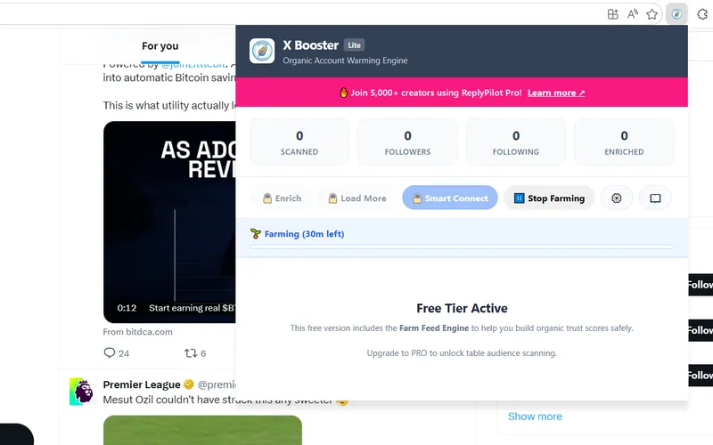 Launch System Lab — X Booster - Stealth Twitter Account Warmer · screenshot 3 of 3