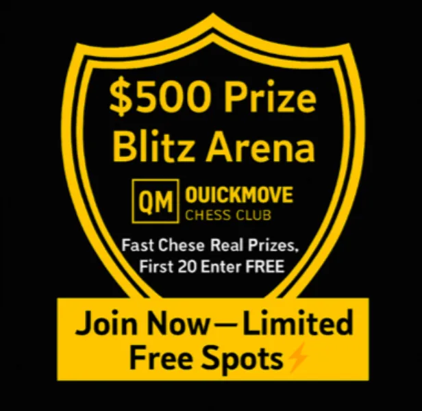 QuickMove Chess Club — Blitz Arena $500 · screenshot 1 of 2
