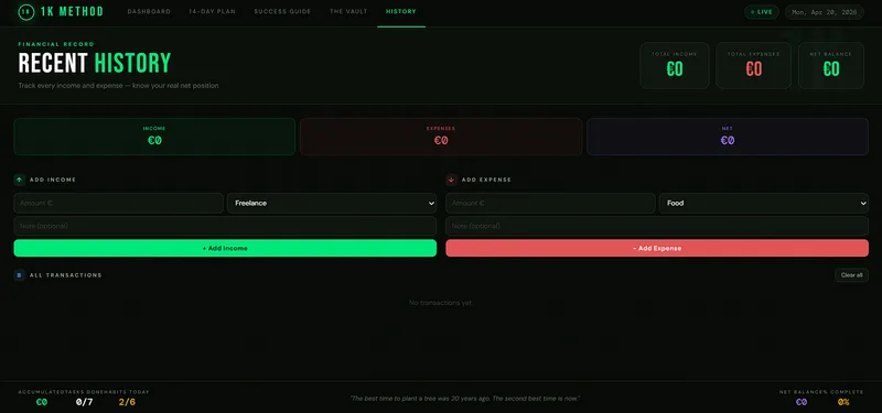 1kMethodPlanner — 1kMethodPlanner · screenshot 5 of 5