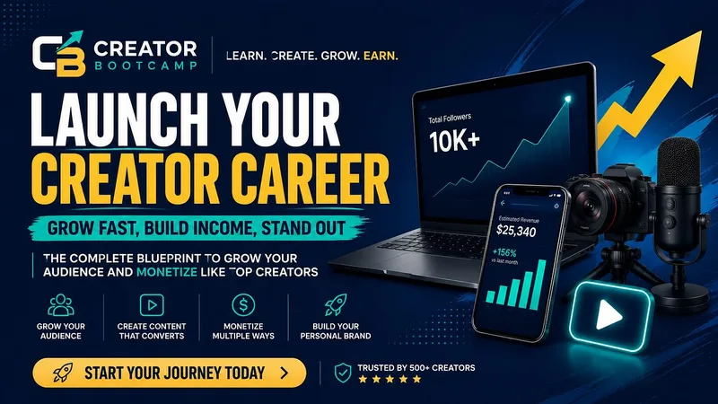 Creator Bootcamp — "The Complete Creator Bootcamp System - Course + Scripts + Analytics" · screenshot 1 of 5
