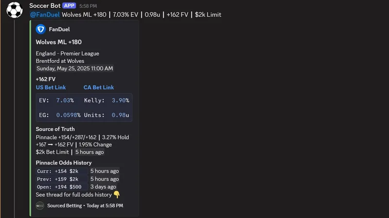 Sourced Betting — Bots · screenshot 2 of 5