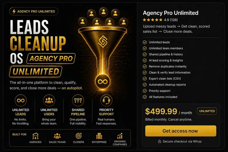Set It Up Digital — Lead Cleanup OS Agency · screenshot 1 of 1