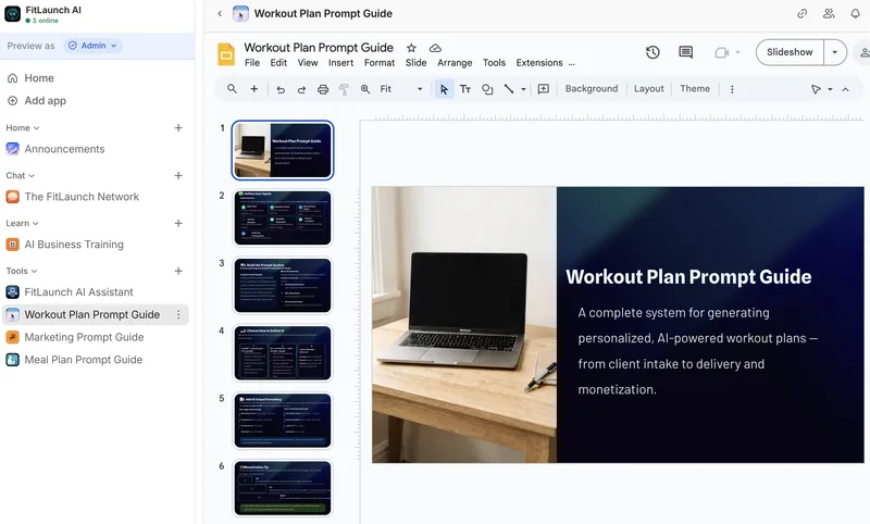 FitLaunch AI — FitLaunch AI: AI for Fitness Coaches · screenshot 5 of 6