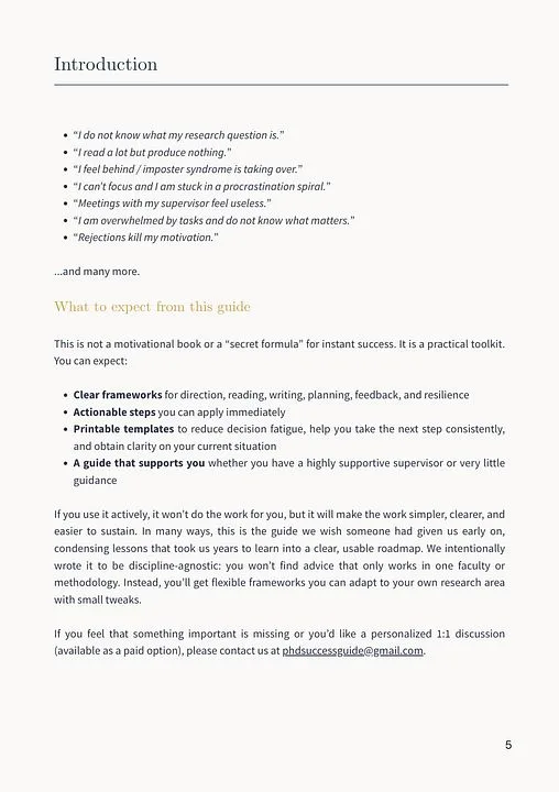 Academic Success — From Stuck to Steady – A PhD Guide · screenshot 5 of 5
