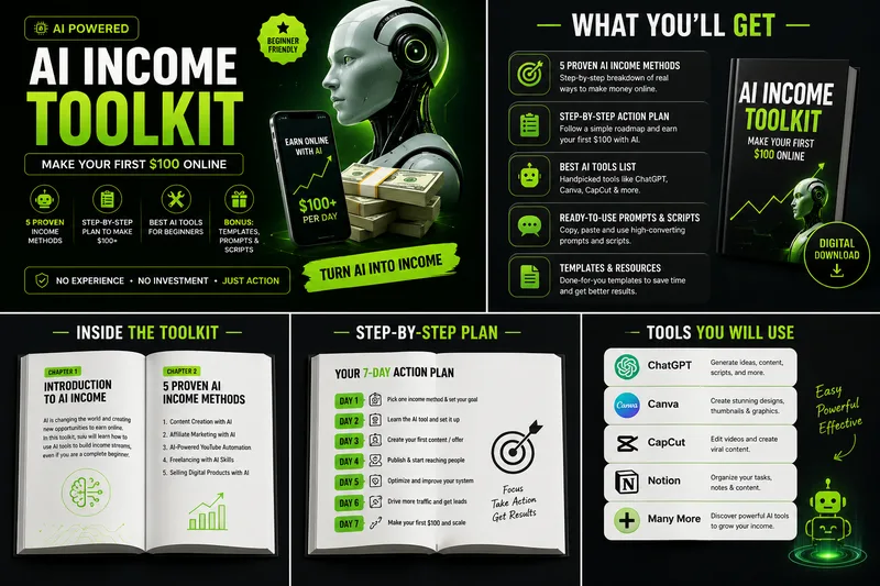 �HVN Hustle” — 👉 AI Income Toolkit (Beginner) · screenshot 1 of 1