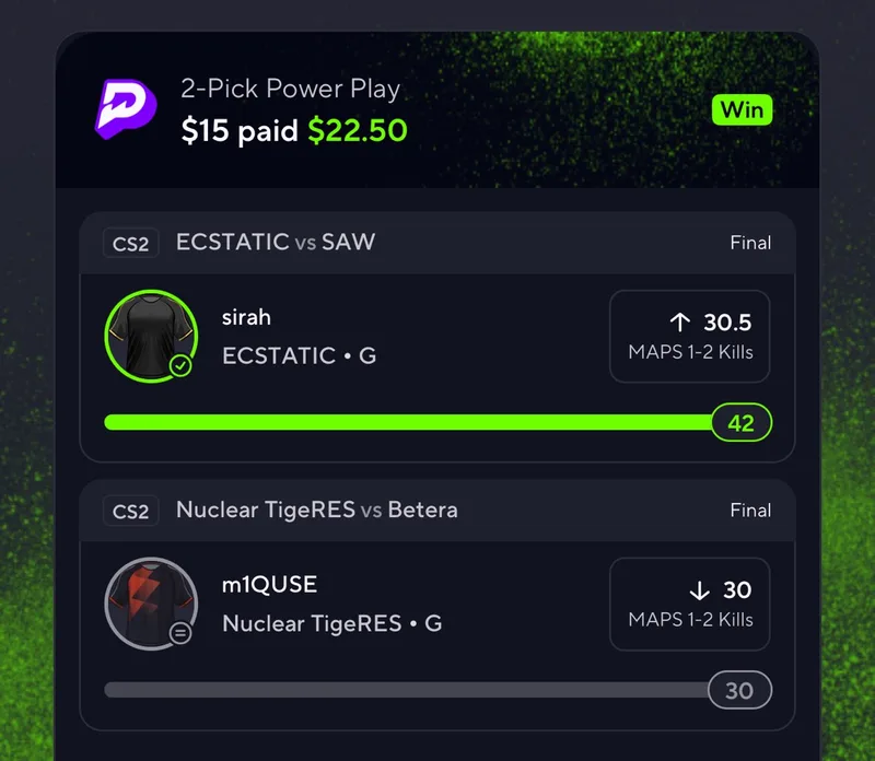 Cloudy Parlay eSports + Sports — DFS Jess CS2 Package · screenshot 5 of 6