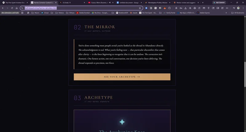 The First Spark  — Karma Corrector //Control Cen · screenshot 2 of 3