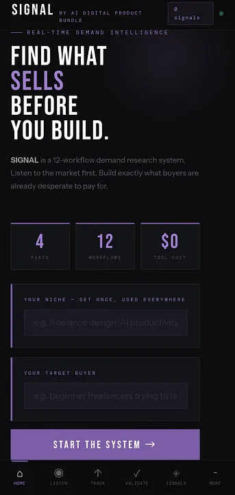 SIGNAL — SIGNAL — Real-Time Demand Intelligence · screenshot 1 of 6