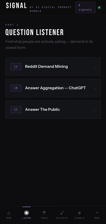 SIGNAL — SIGNAL — Real-Time Demand Intelligence · screenshot 2 of 6