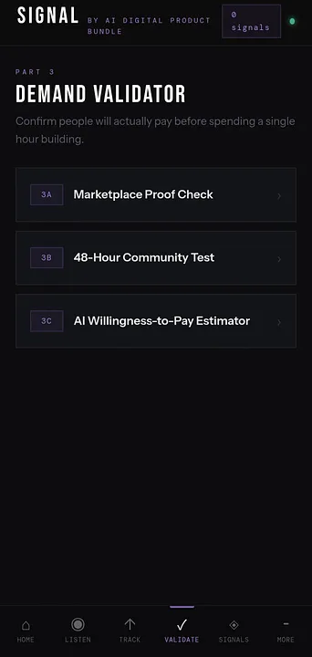 SIGNAL — SIGNAL — Real-Time Demand Intelligence · screenshot 6 of 6