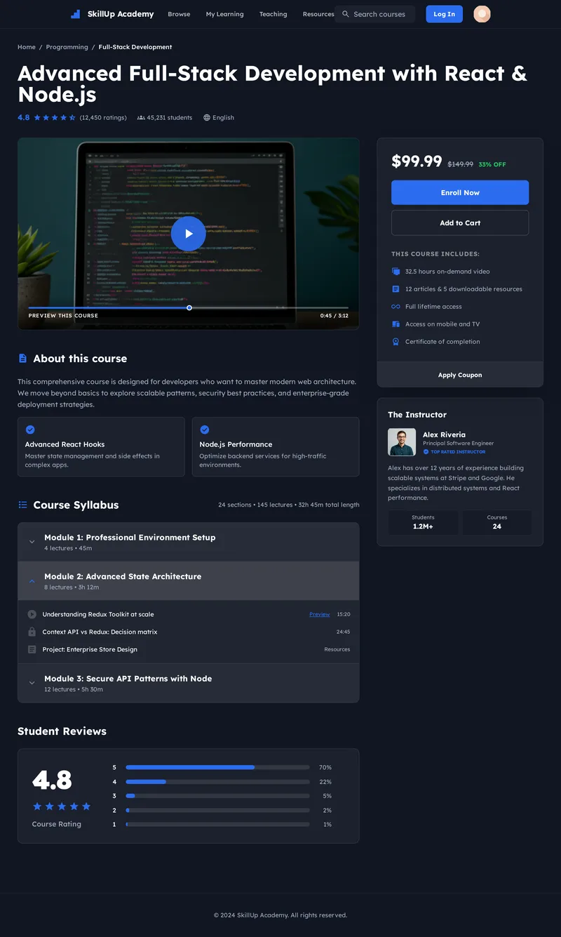 Crea8ive Labs — E-Learning Platform UI Design · screenshot 5 of 6