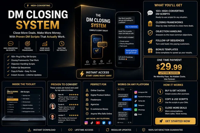 Reply & Close — The DM Closing System · screenshot 4 of 4