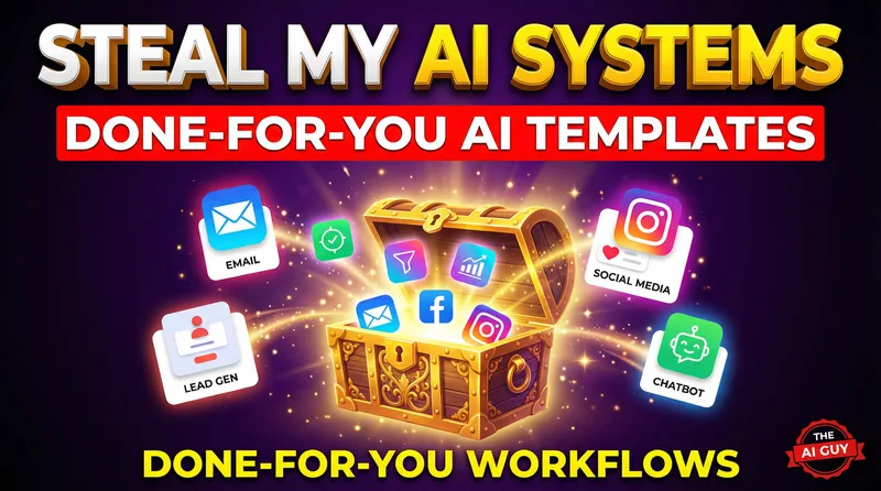 AI Automation For Any Business — STEAL MY AI AUTOMATION TEMPLATES · screenshot 1 of 2