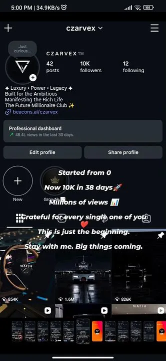 Czarvex — Social Media Growth Package - 10K in 48 Days · screenshot 3 of 3