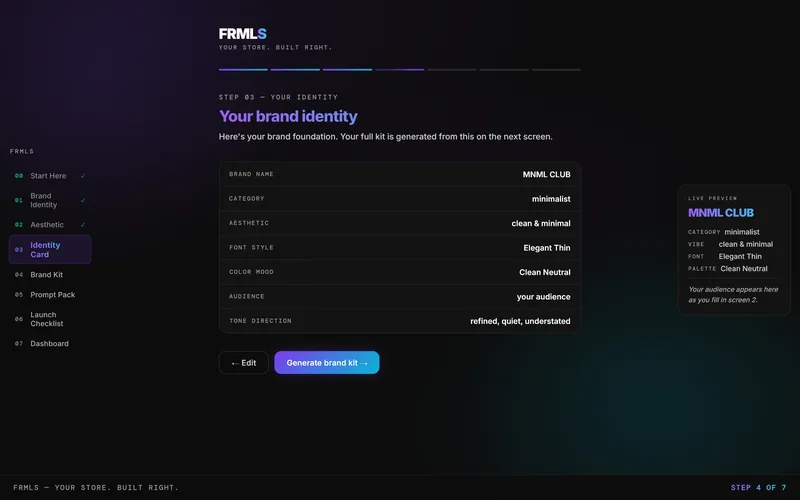 FRMLS —  FRMLS — Brand Identity System · screenshot 2 of 6
