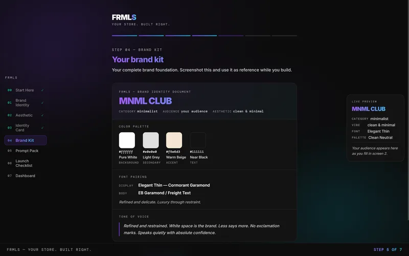 FRMLS —  FRMLS — Brand Identity System · screenshot 3 of 6