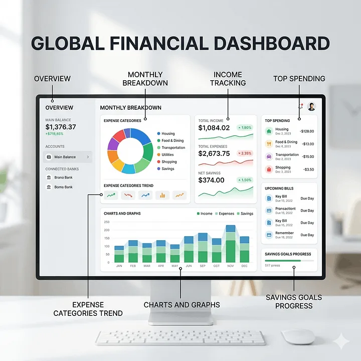Vaultplan — Monthly Budget Planner: Interactive HTML Dashboard · screenshot 4 of 6