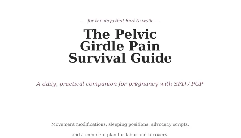 Modern Maternity Notes — The Pelvic Girdle Pain Survival Guide · screenshot 1 of 4