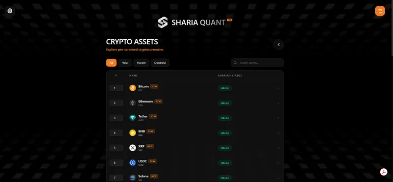 SHARIAQUANT — Screener Pro · screenshot 1 of 1