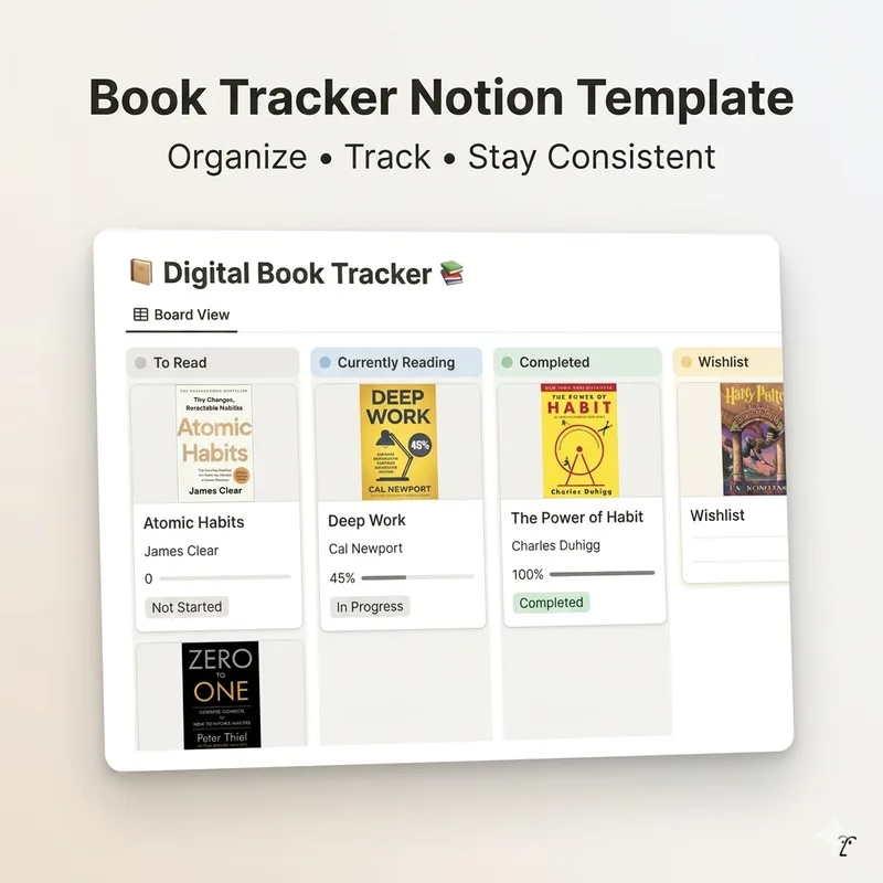 YAM Notion — Reading Book Tracker System — Notion Template · screenshot 1 of 2