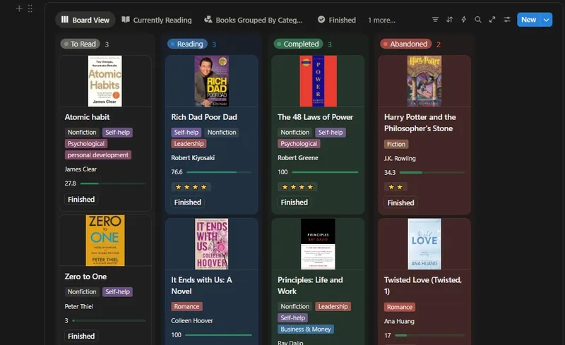 YAM Notion — Reading Book Tracker System — Notion Template · screenshot 2 of 2