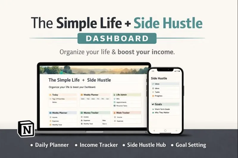 Simple Dashboards — The Simple Life + Side Hustle · screenshot 1 of 1