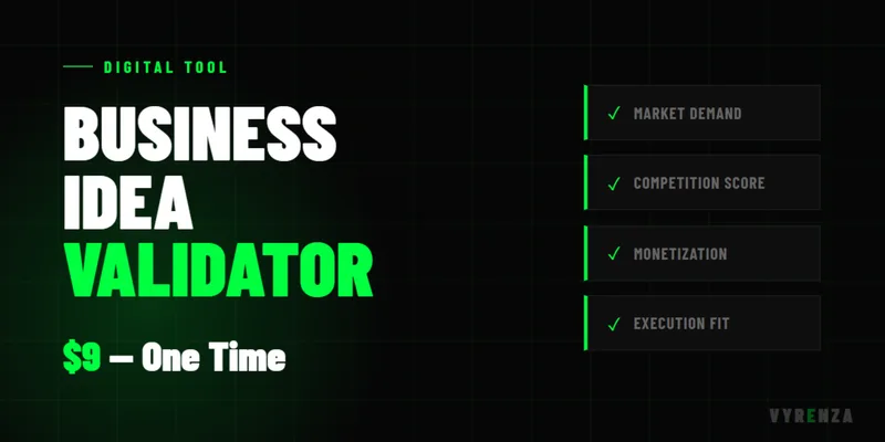 Vyrenza — Business Idea Validator · screenshot 1 of 1