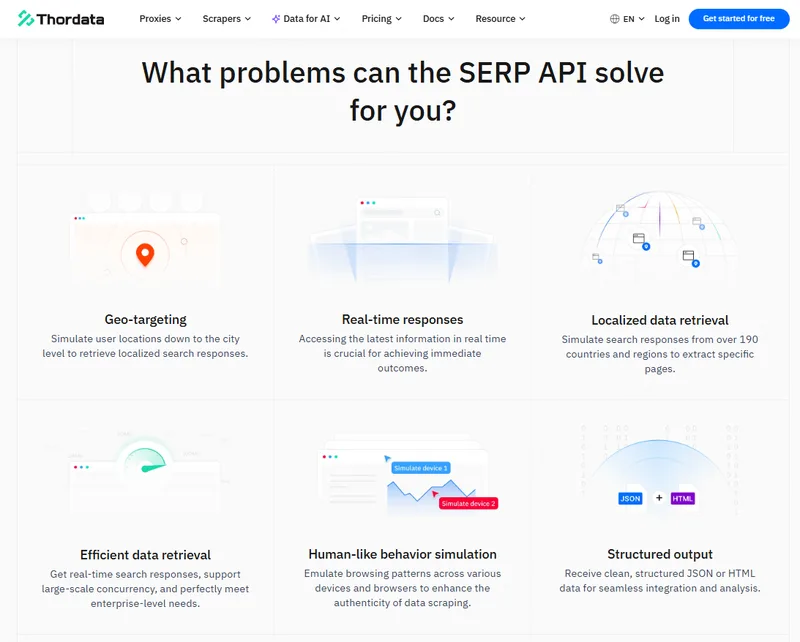 Thordata residential proxy IP — Thordata SERP API · screenshot 4 of 4
