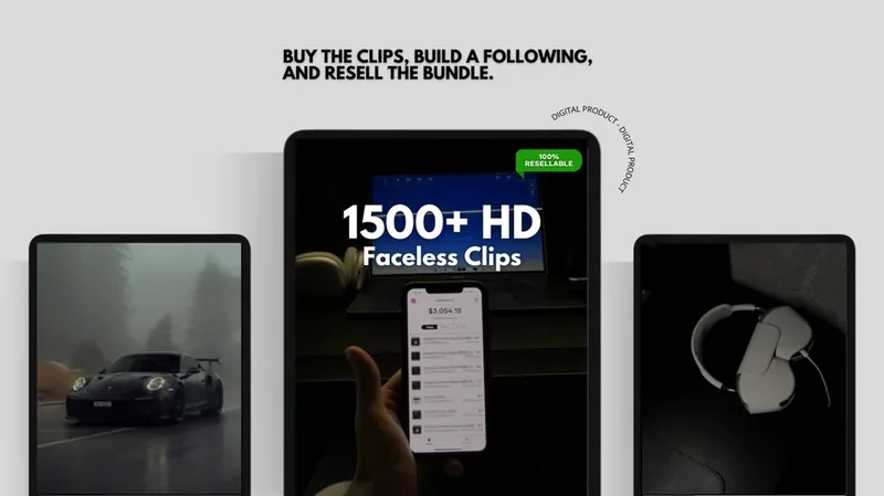 Velocity Lab — 1500+ HD Faceless Clips (Grow & Resell) · screenshot 1 of 1