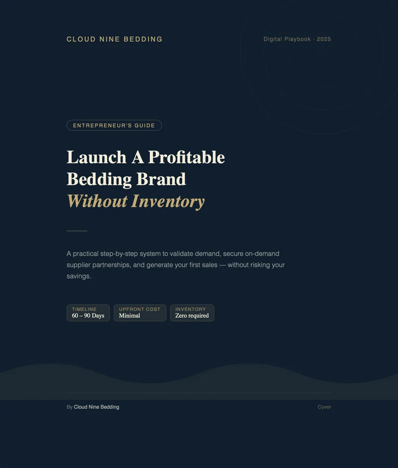 Cloud Nine Bedding —  Launch a Bedding Brand eBook · screenshot 1 of 6