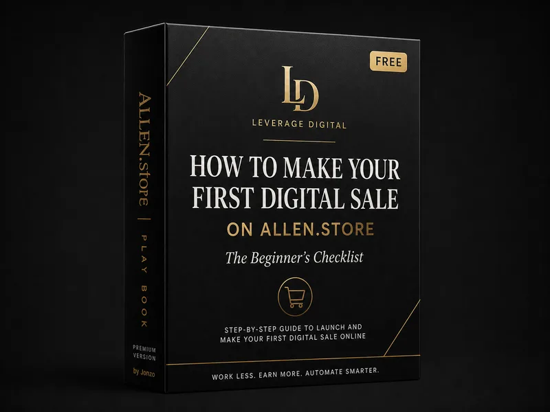 Leverage Digital —  Your First Digital Sale on Allen.store — Free Checklist · screenshot 1 of 1
