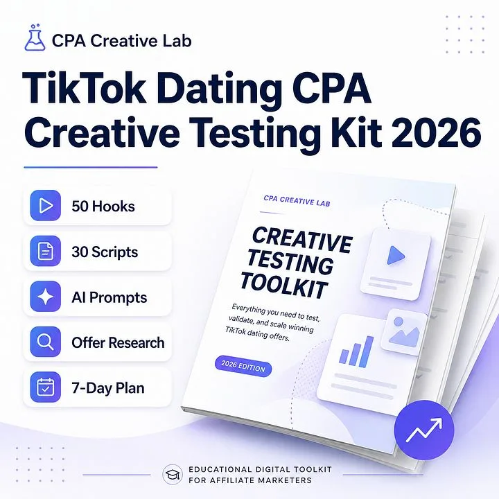 CPA Creative Lab — TikTok Dating CPA Creative Testing Kit · screenshot 1 of 1