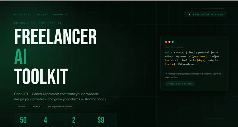 RJ Market — Freelancer AI Toolkit · screenshot 1 of 1