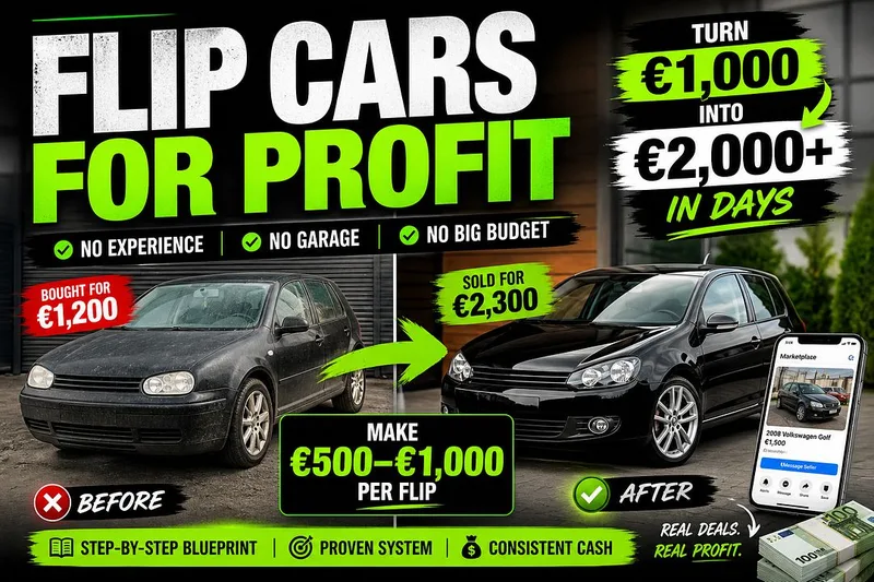 NexTM Digital Products — Flip Cars for Profit – Beginner Blueprint (€500–€1,000 Per Flip) · screenshot 1 of 1