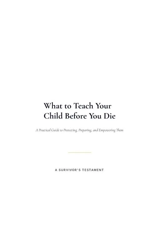 Before you Die — What to Teach Your Child Before You Die · screenshot 2 of 5