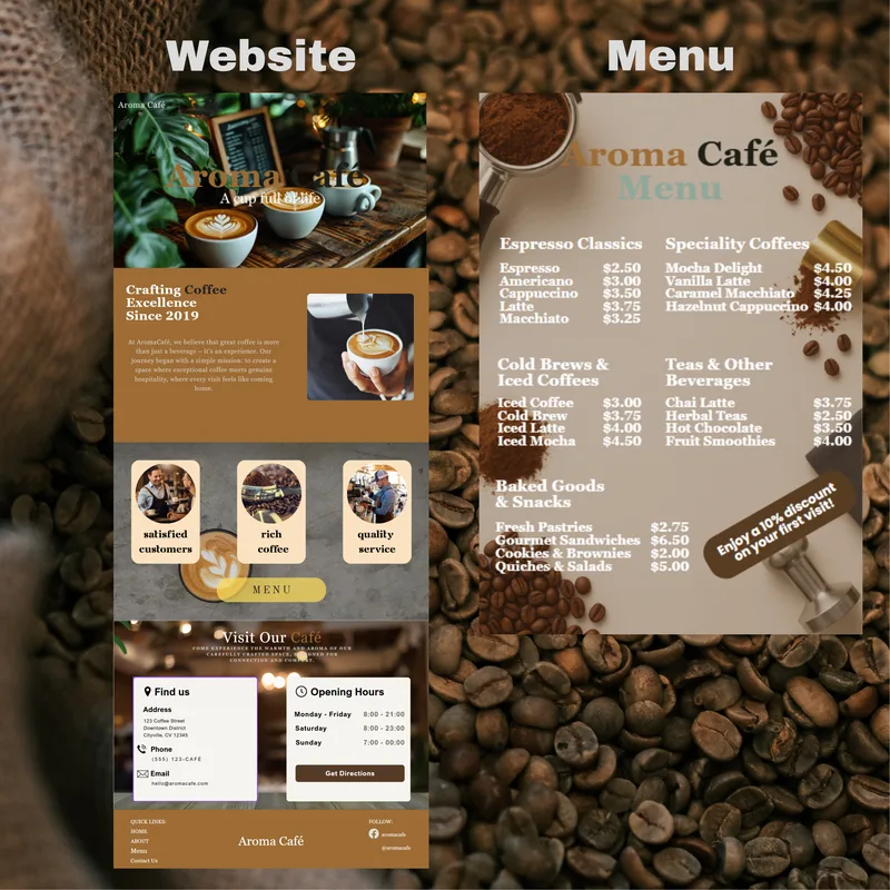 Epoch Templates — Canva Coffee Shop Bundle · screenshot 2 of 6