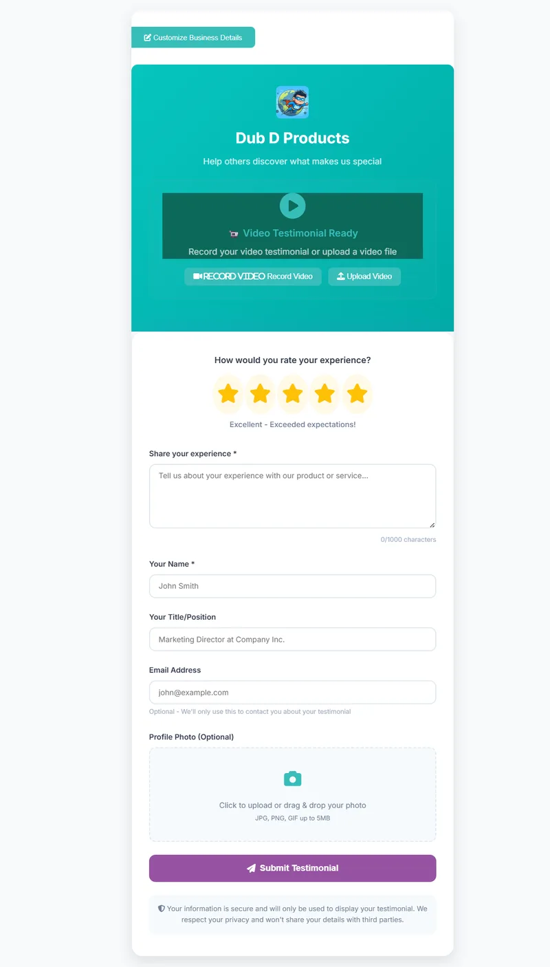 DubD Products  — RaveUp Social Proof Studio · screenshot 2 of 4