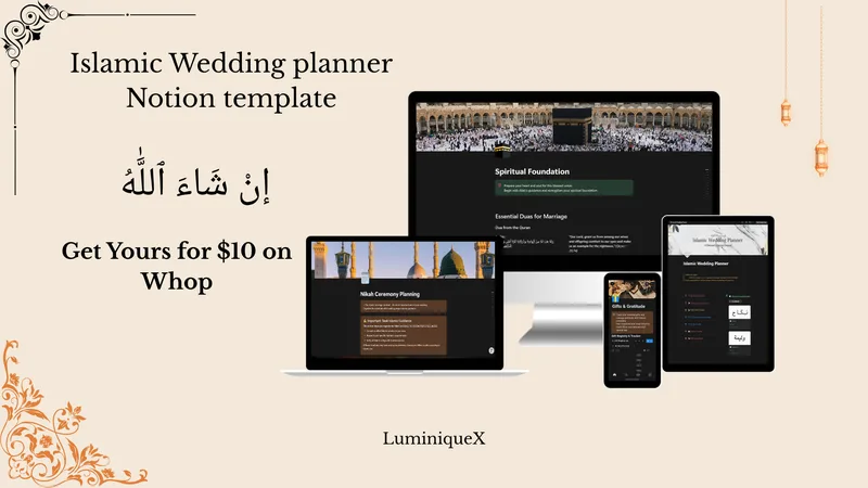 LuminiqueX — Islamic Wedding Template · screenshot 4 of 5