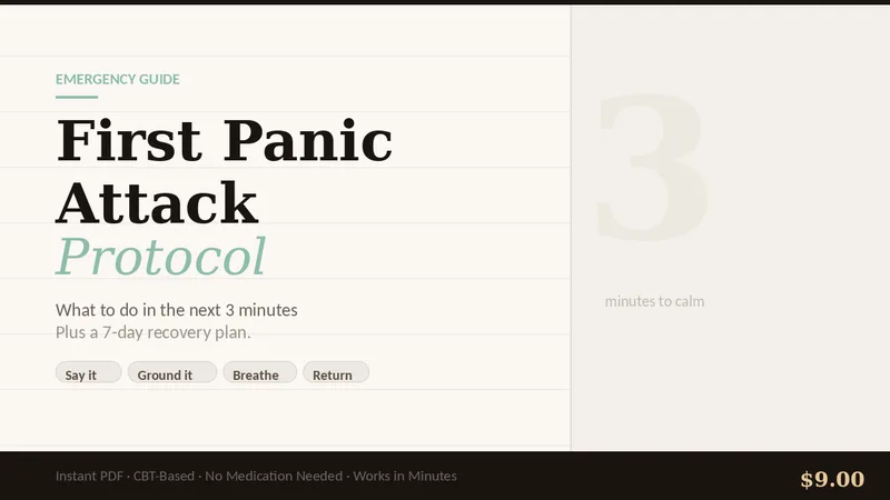 Xeven Digi — First Panic Attack Protocol — What to Do in the Next 3 Minutes · screenshot 2 of 2