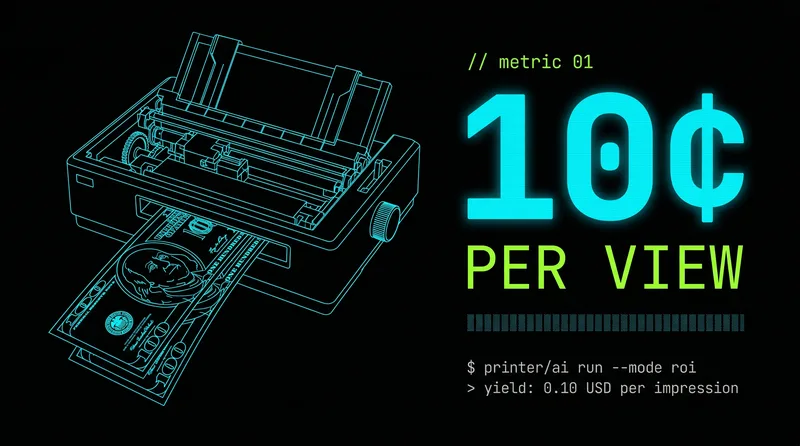 printer/ai — printer/ai — the AI funnel that prints 10¢ per view · screenshot 1 of 1
