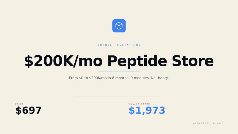 Hardproof — Build a $200K/mo Peptide Store · screenshot 1 of 1