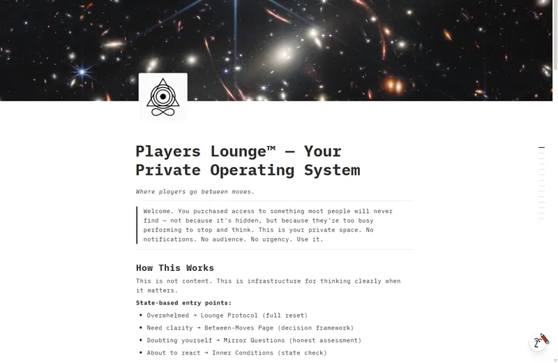 The First Spark  — The Players Lounge · screenshot 2 of 5