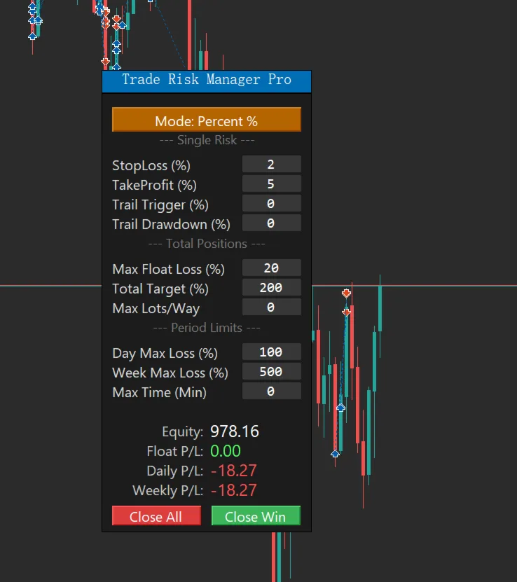 JFL Quant — JFL Risk Manager MT5 · screenshot 2 of 3