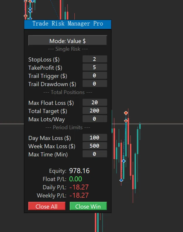 JFL Quant — JFL Risk Manager MT5 · screenshot 3 of 3