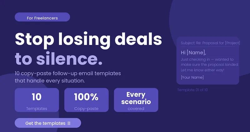 Freelance More — Freelancer Follow-Up System (10 Plug-and-Play Templates) · screenshot 3 of 3